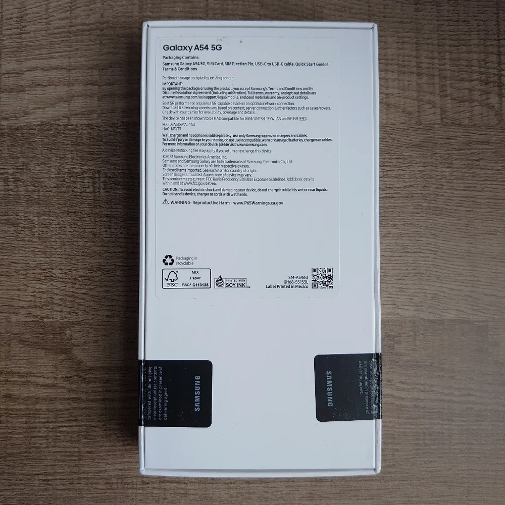 Samsung Galaxy A54 5G 128GB New In Box SEALED - VERIZON - COMCAST Retail $499